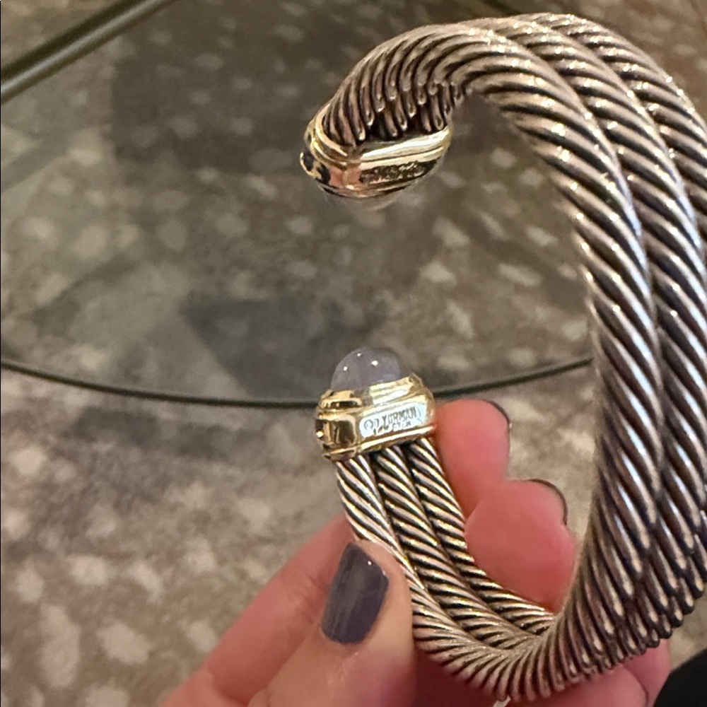 David Yurman Chalcedony Cuff Bracelet - Picture 3 of 4